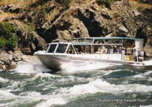 Jet Boat in whitewater rapids Snake River